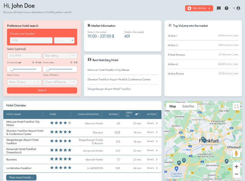 Croowy Airline Dashboard