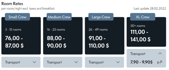 Croowy Airline Crew Prices